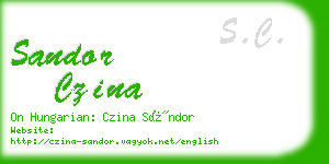 sandor czina business card